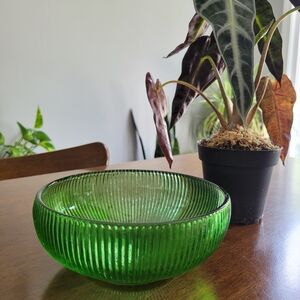 MCM small green glass bowl